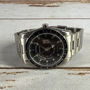 Invicta Specialty 5781 Men’s Watch | 45mm Silver Steel Black Dial Day Date USA